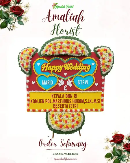 Papan Bunga Pernikahan Cluster Harapan Indah